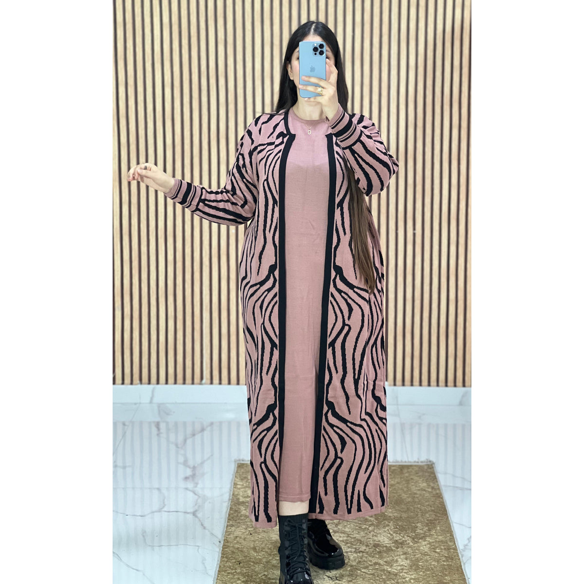 Ensemble 2 Pièces Rose Robe et cape