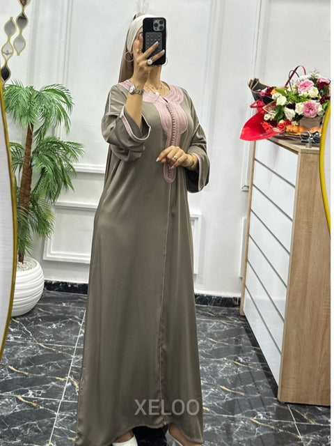 Caftan Gandoura Gazelle Taupe Royale