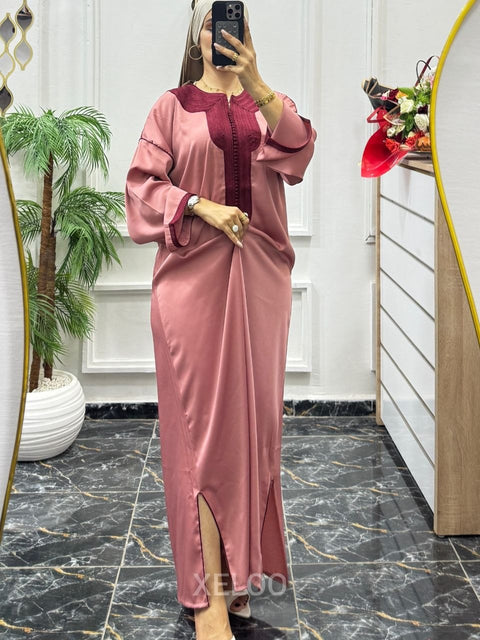Caftan Gandoura Gazelle Rose bébé