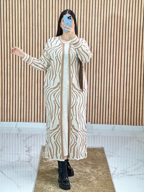 Ensemble 2 Pièces Blanc Robe et cape