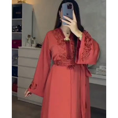 Caftan Zayna en Crêpe unicouleurs