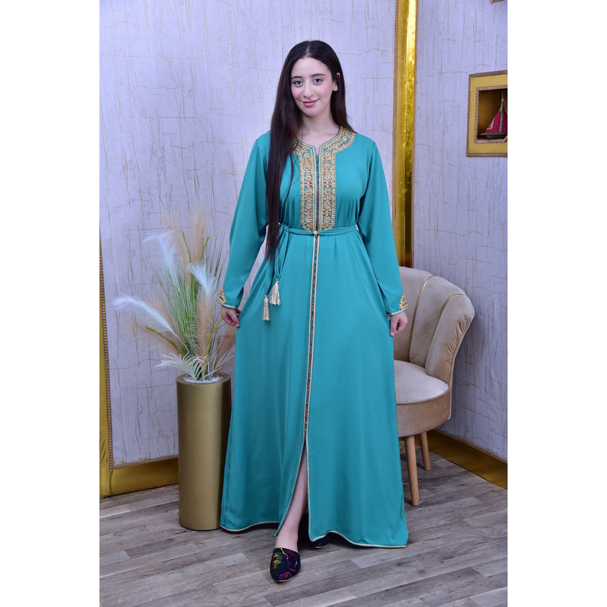Caftan Mère et Enfant 113 Turquoise