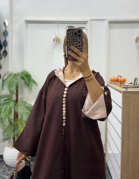 JELLABA EN LAINE MARON