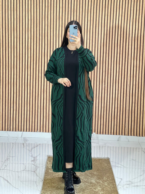 Ensemble 2 Pièces Vert Robe et cape