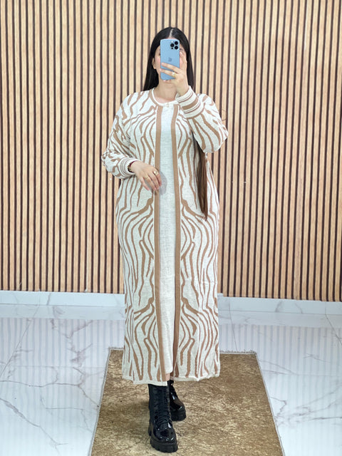 Ensemble 2 Pièces Blanc Robe et cape
