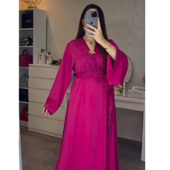 Caftan Zayna en Crêpe unicouleurs