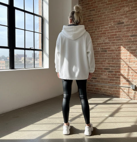Fleece hoodie unisexe