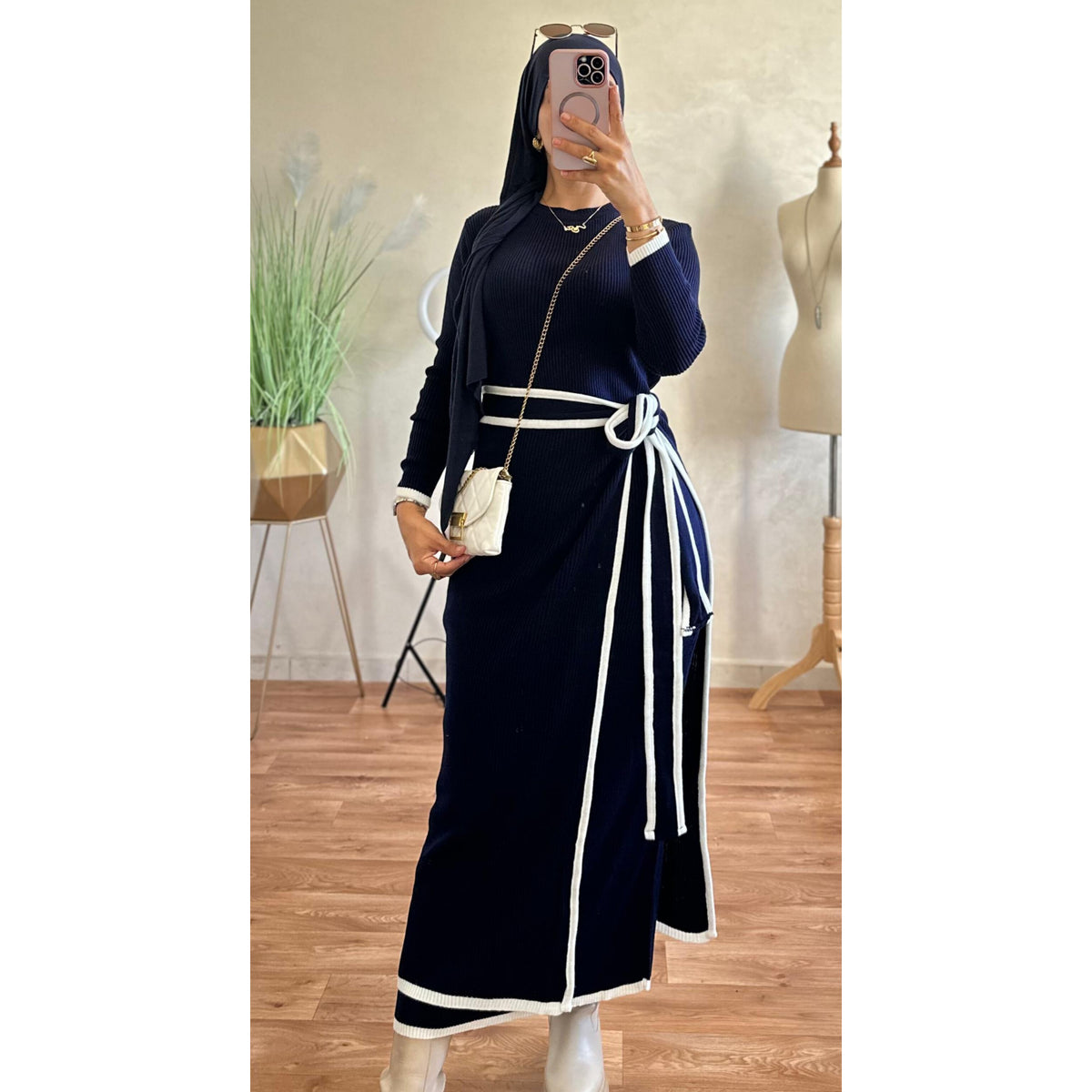 Robe BelaDuo Bleu Marine