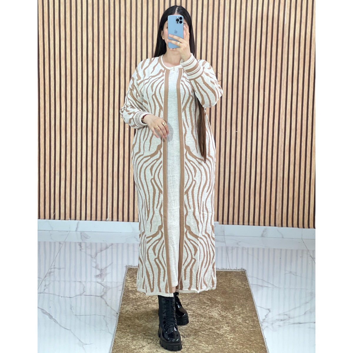 Ensemble 2 Pièces Blanc Robe et cape