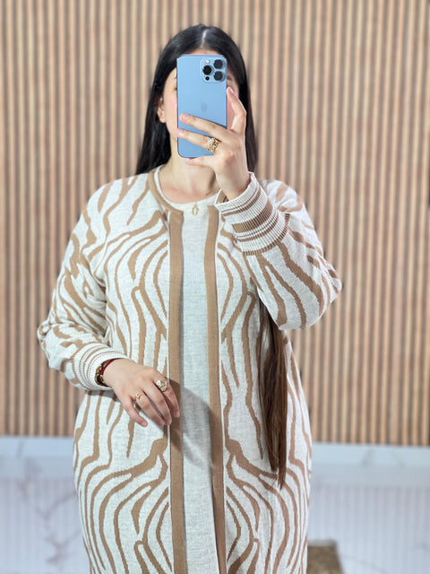 Ensemble 2 Pièces Blanc Robe et cape