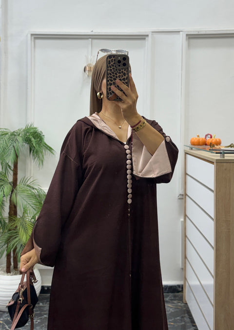 JELLABA EN LAINE MARON