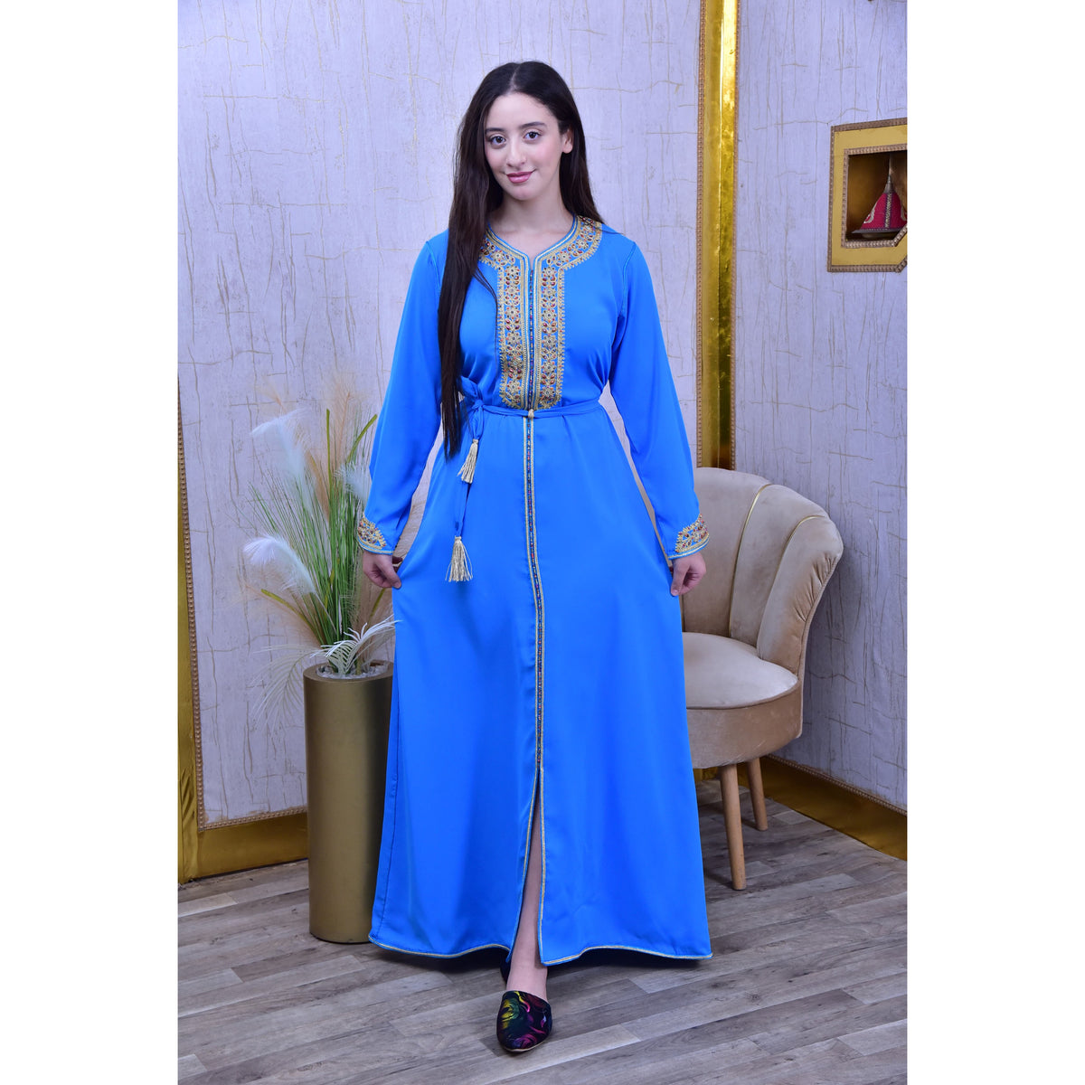 Caftan Mère et Enfant 113 Bleu Ciel