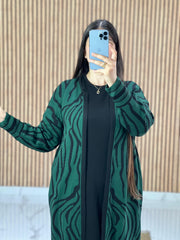 Ensemble 2 Pièces Vert Robe et cape