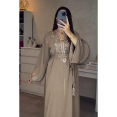 Caftan Zayna en Crêpe unicouleurs