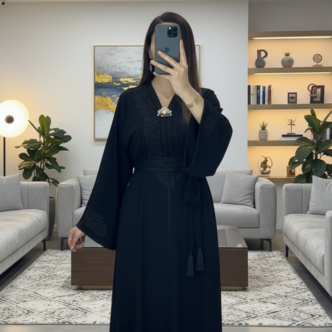 Caftan Zayna en Crêpe unicouleurs