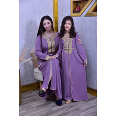 Caftan Mère et Enfant 113 Mauve